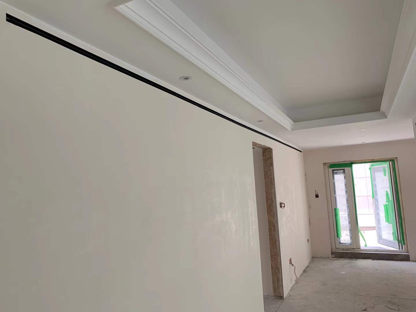 墙面连续线型风口施工实景